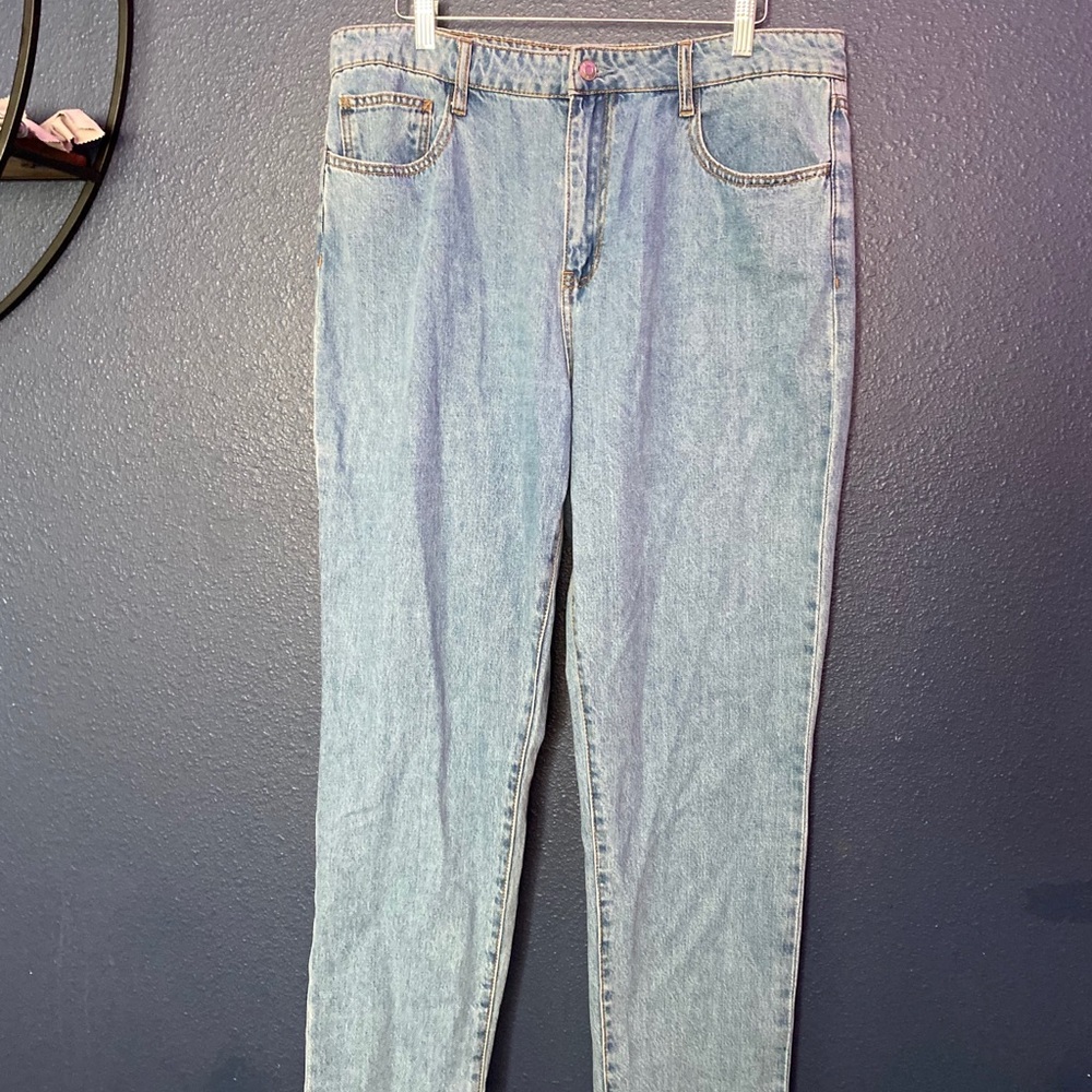 Oat Straight-Leg Light-Wash Jeans